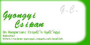 gyongyi csipan business card